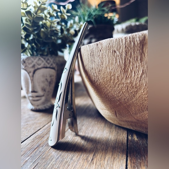 Hair Clip Enamel Base & Iridescent Stones - Picture 8 of 13